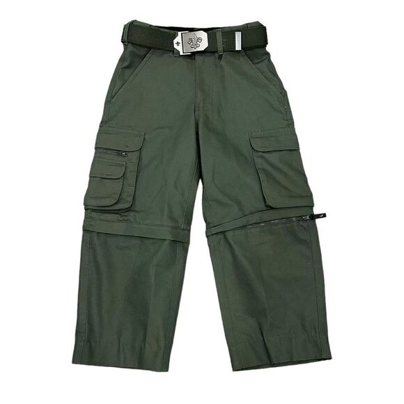 Boy Scouts BSA Official Uniform Switchback Pants Belt Olive Youth 6 Convertible - Picture 1 of 12